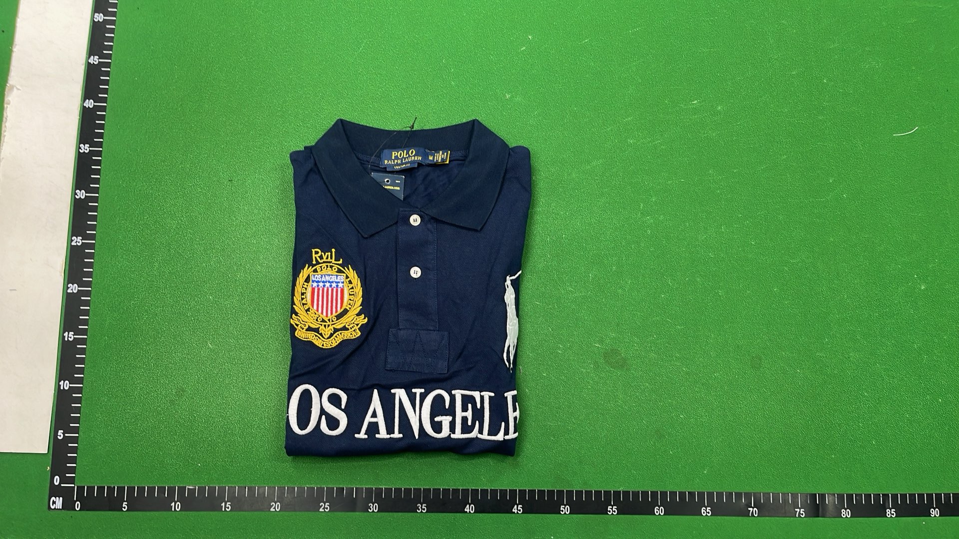 Black New York Polo Shirt with Big Number 5 Design