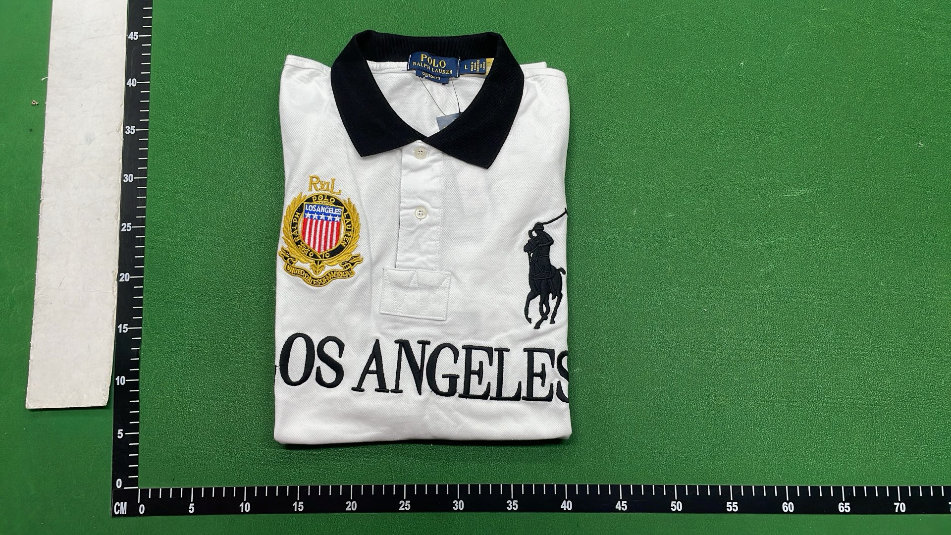 Black New York Polo Shirt with Big Number 5 Design
