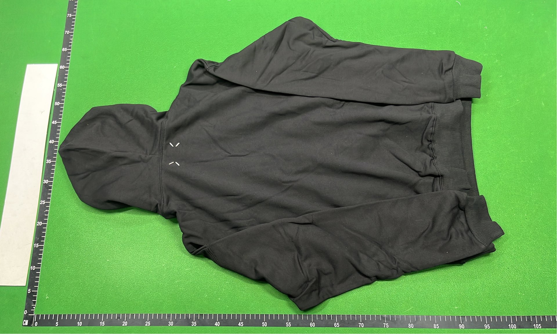 Black Hoodie with Number Pattern Design