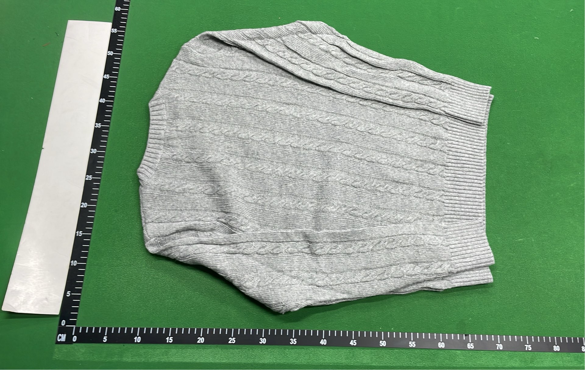 Red Cable Knit Sweater with Embroidered Logo