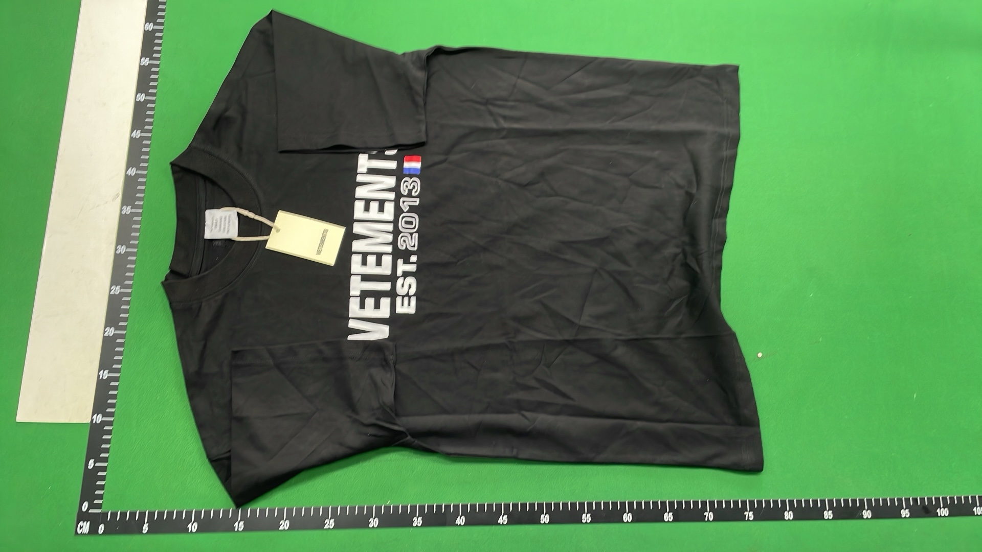 White Oversized T-Shirt with Logo Print by Vetements