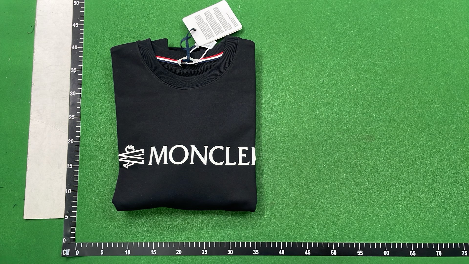 Moncler White Sweatshirt with Red Logo Print