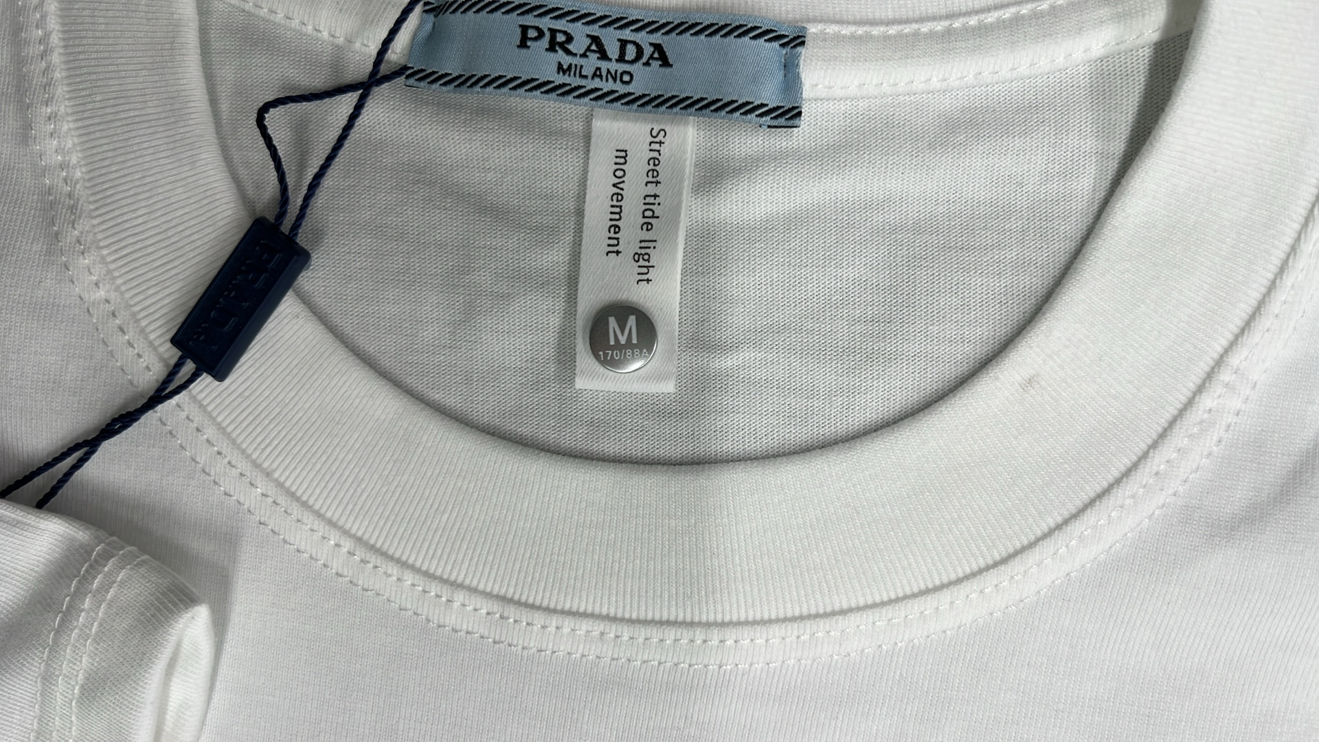 Prada Milano T-Shirt with Logo and Graphic Design