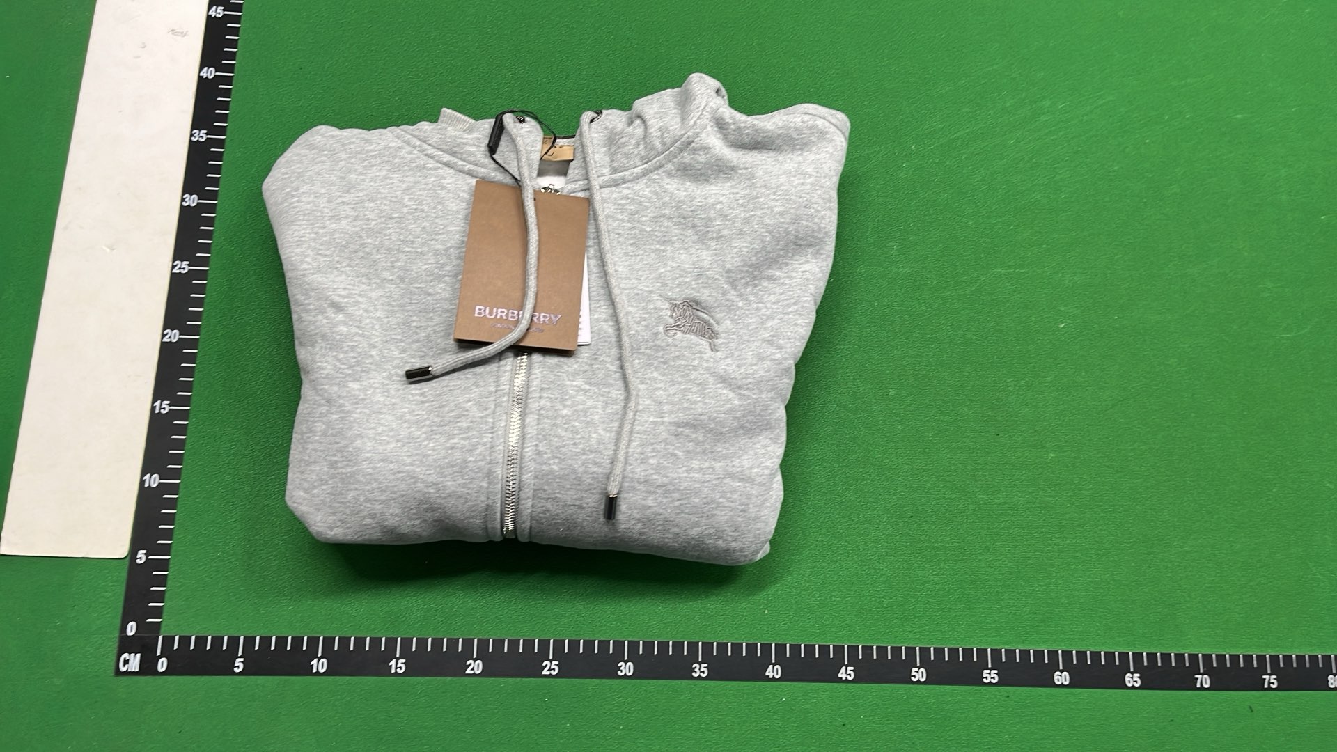 Men's Gray Zip-Up Hoodie with Check Lining
