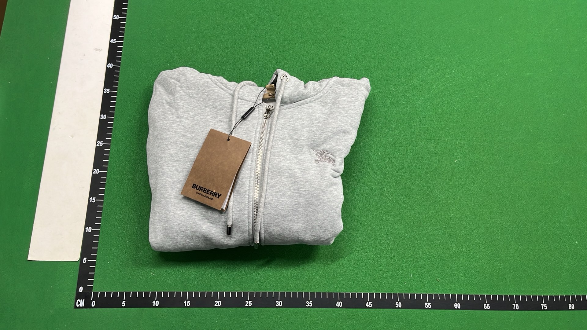 Men's Gray Zip-Up Hoodie with Check Lining