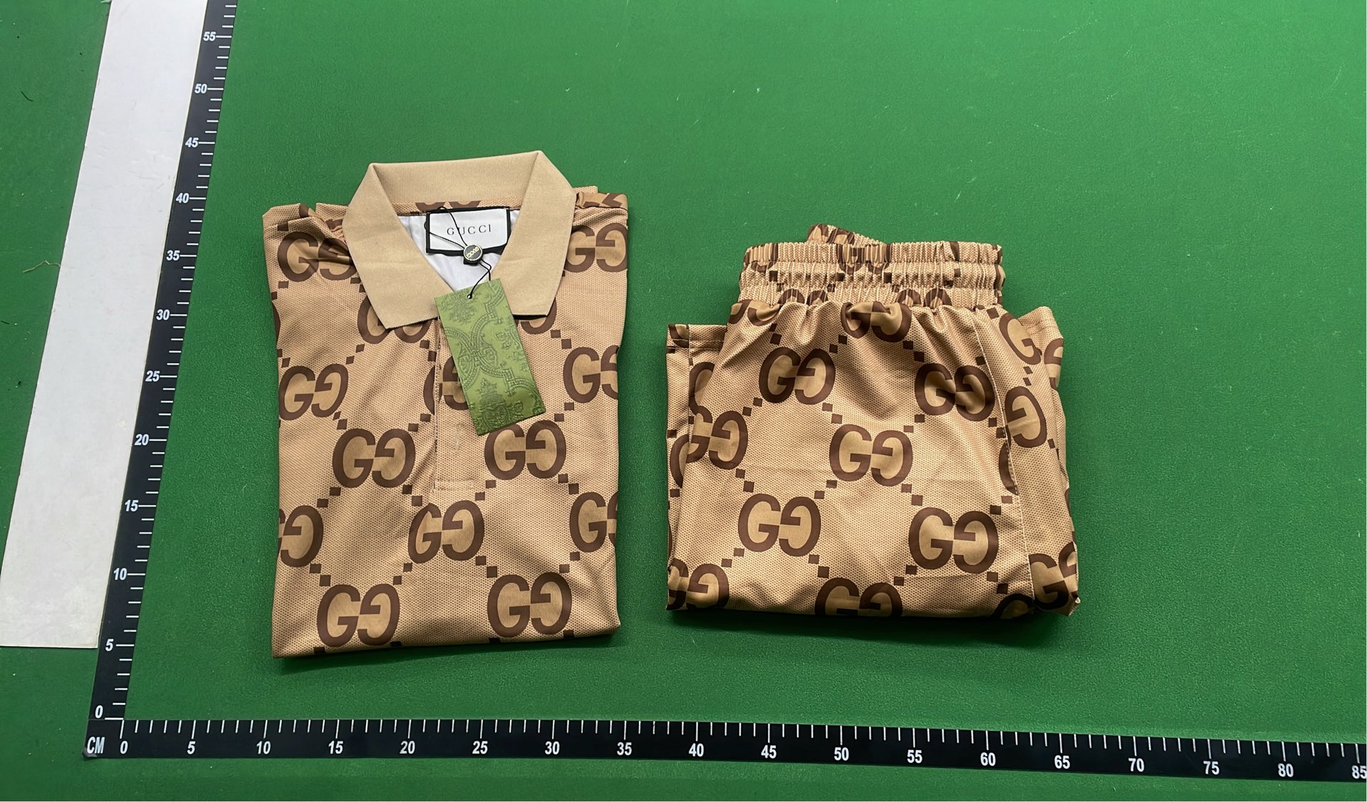 Gucci GG Pattern Polo Shirt and Shorts Set