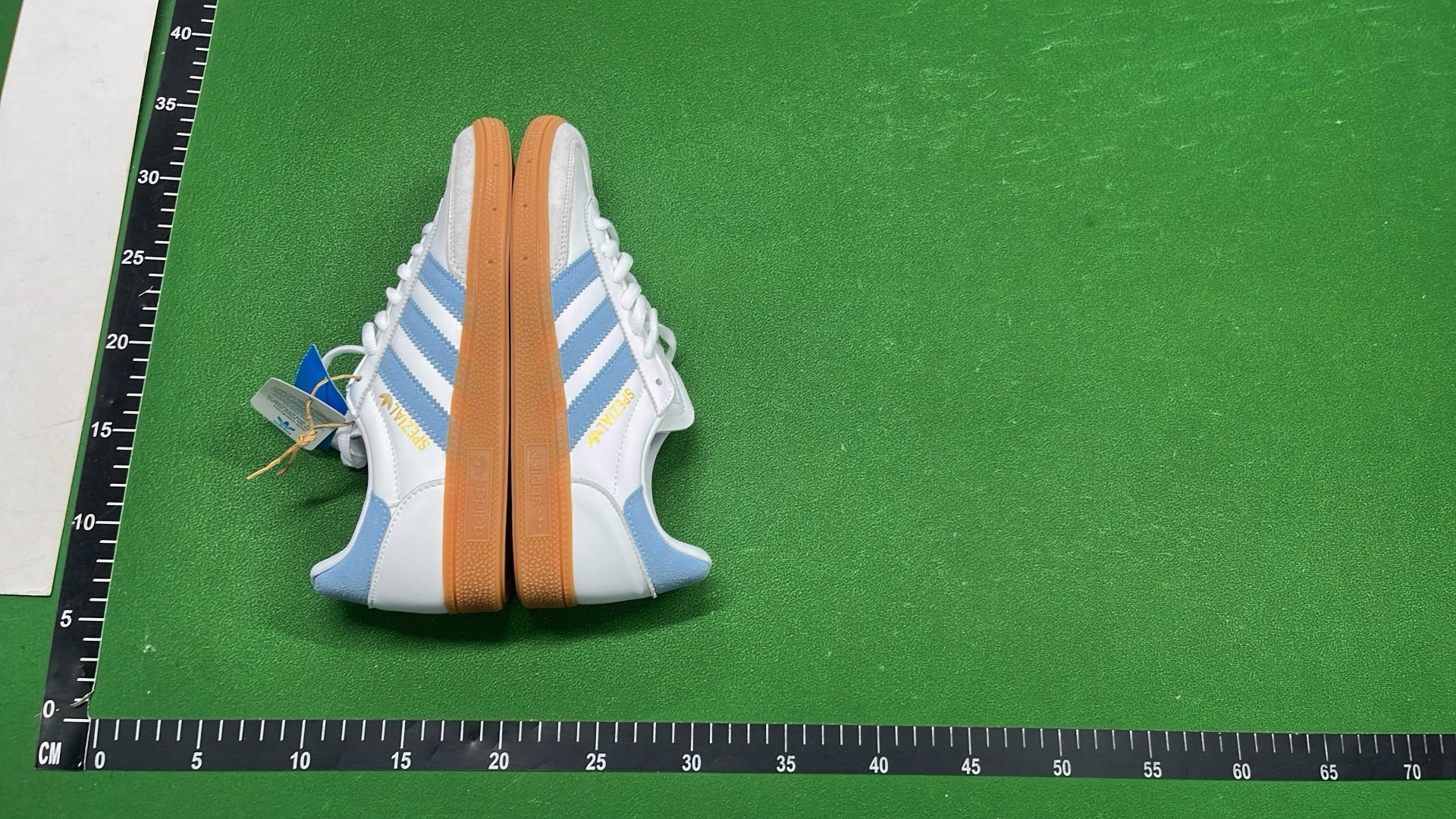 Adidas Spezial Green Suede Sneakers with Mint Stripes