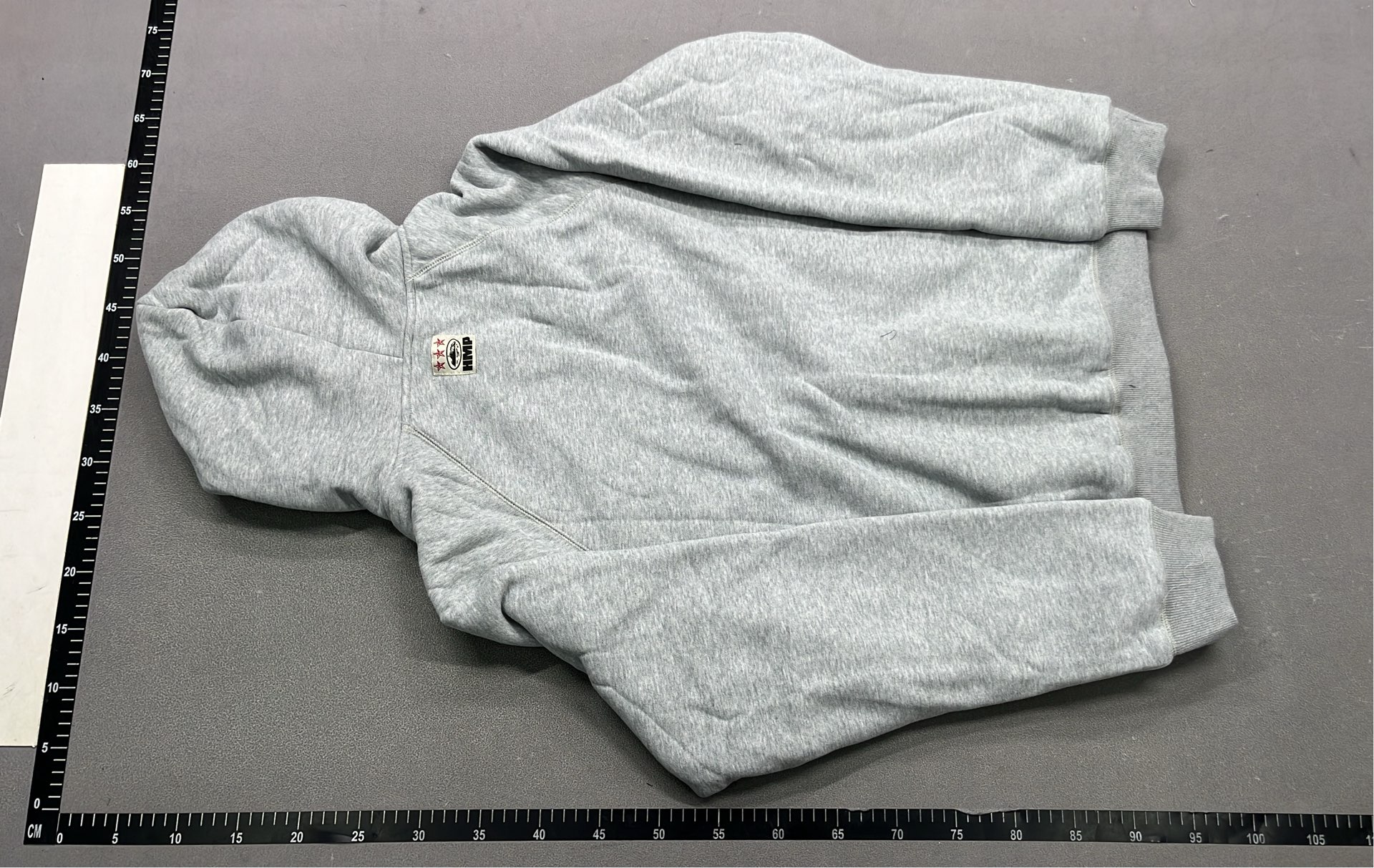 Black Zip-Up Hoodie with White Logo - Streetwear Style