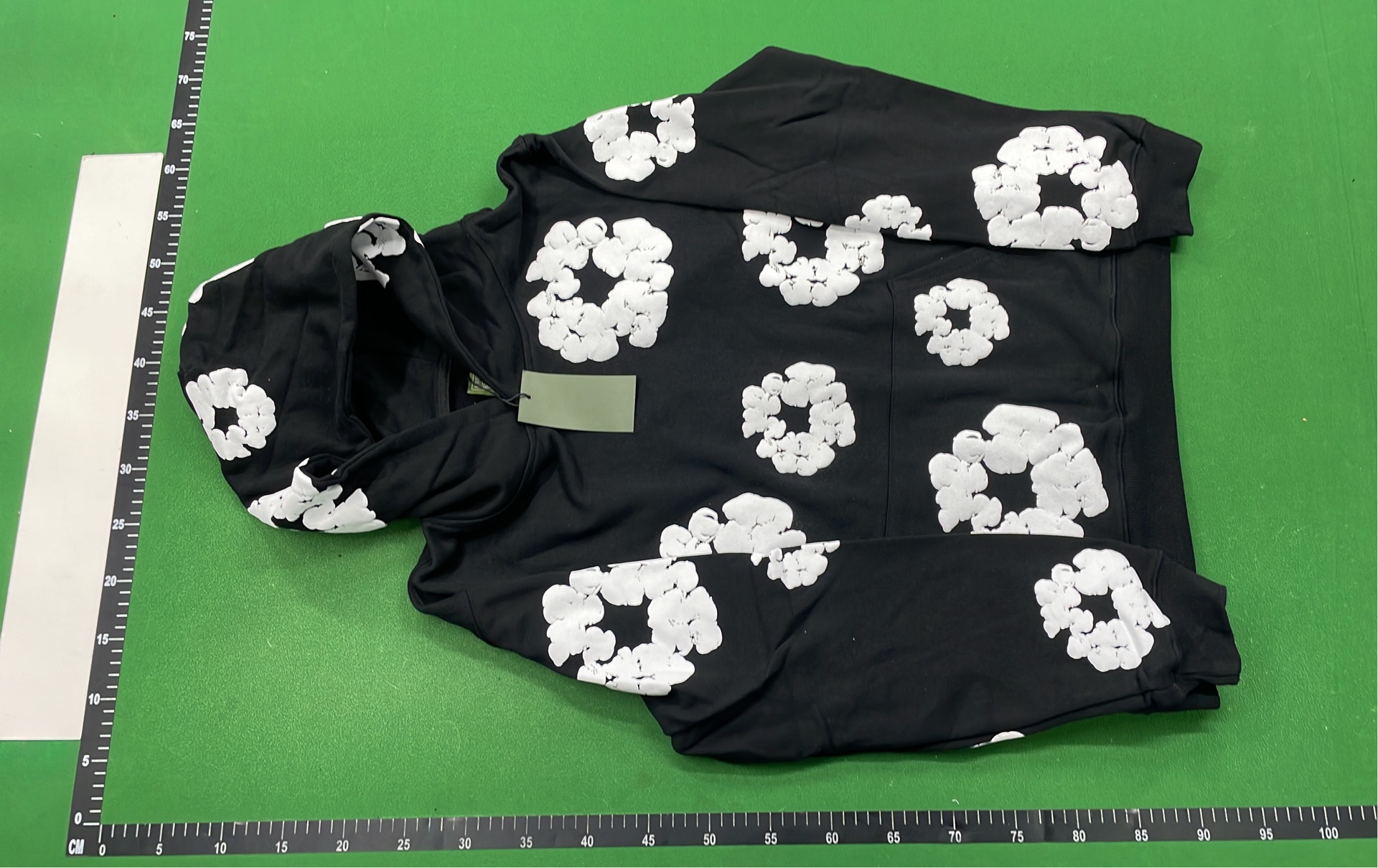 Red T-Shirt with White Floral Pattern