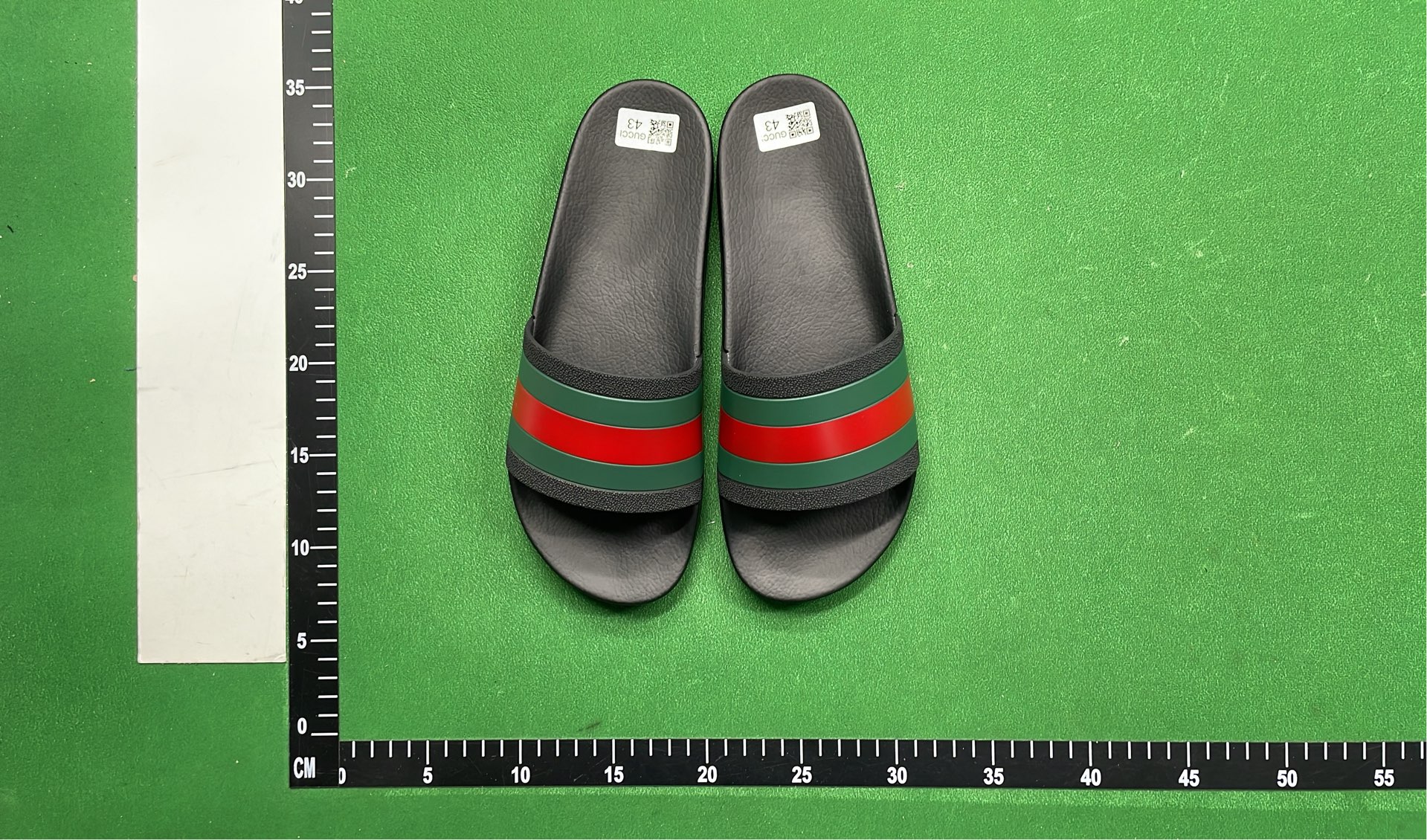 Gucci Red and Green Stripe Slide Sandals for Men