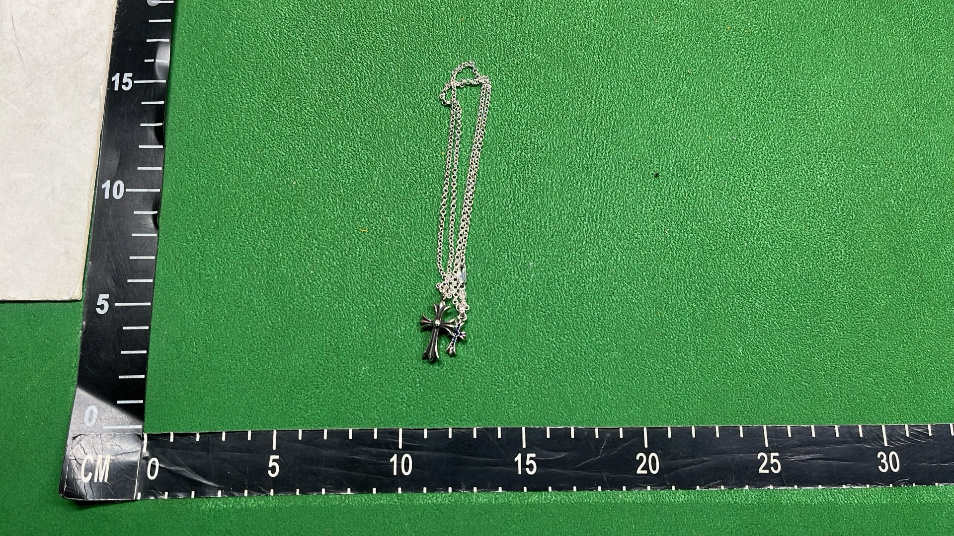 Chrome Hearts Cross Pendant Necklace Silver Chain