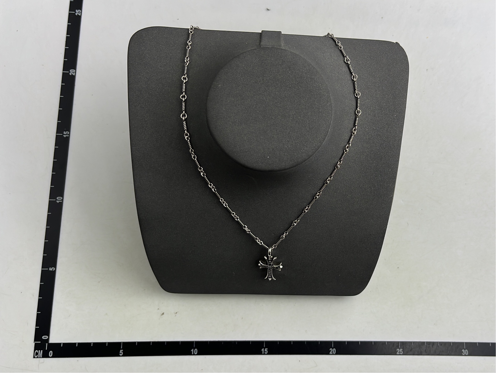 Chrome Hearts Cross Pendant Necklace Silver Chain