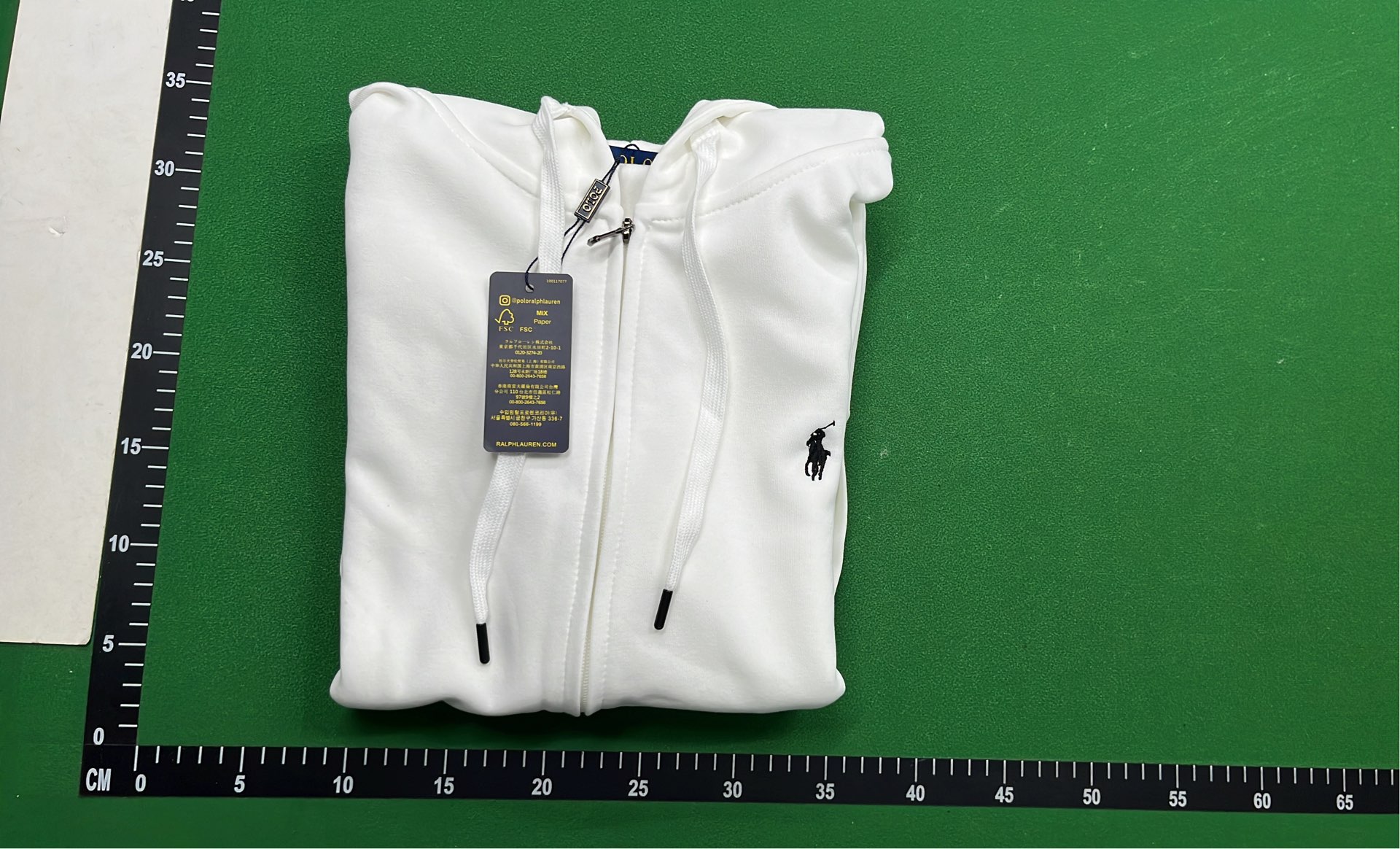 Men's Navy Blue Zip-Up Hoodie with Red Pony Logo