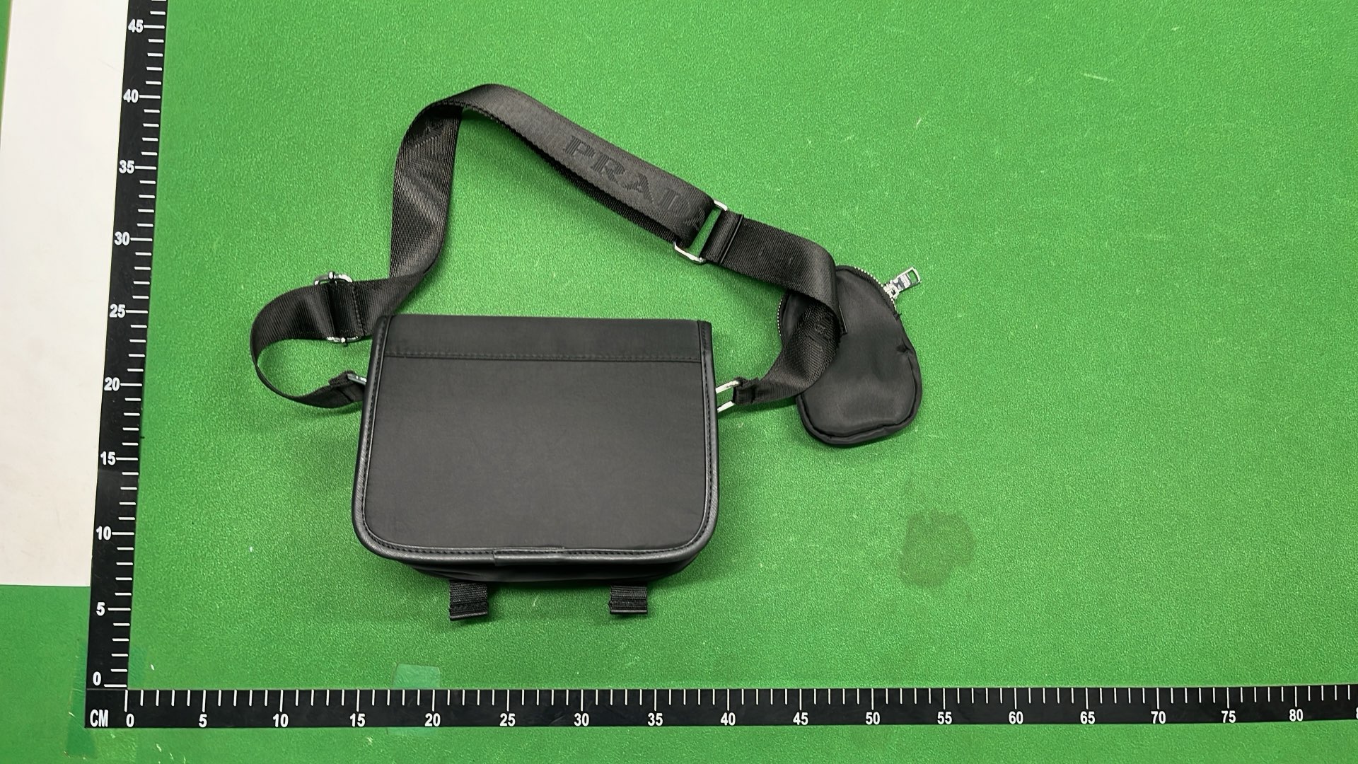 Prada Black Nylon Crossbody Bag with Detachable Pouch