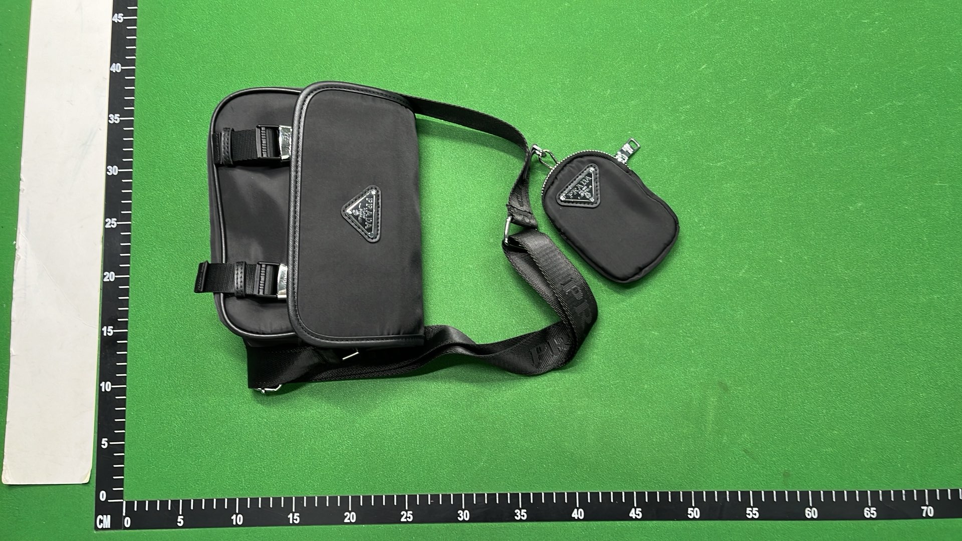 Prada Black Nylon Crossbody Bag with Detachable Pouch