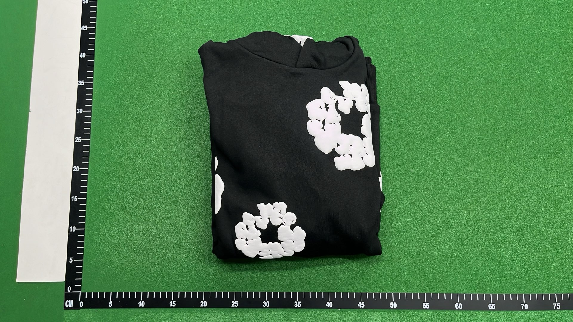 Off-White Floral Print Hoodie Set - Black and Blue