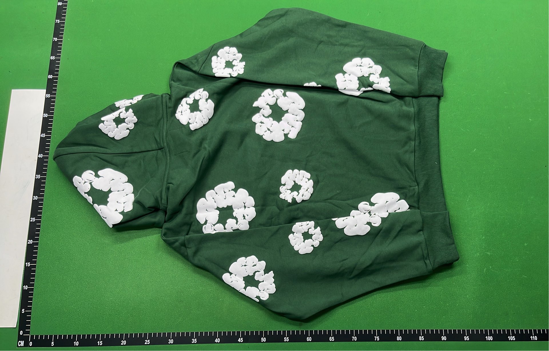 Off-White Floral Print Hoodie Set - Black and Blue