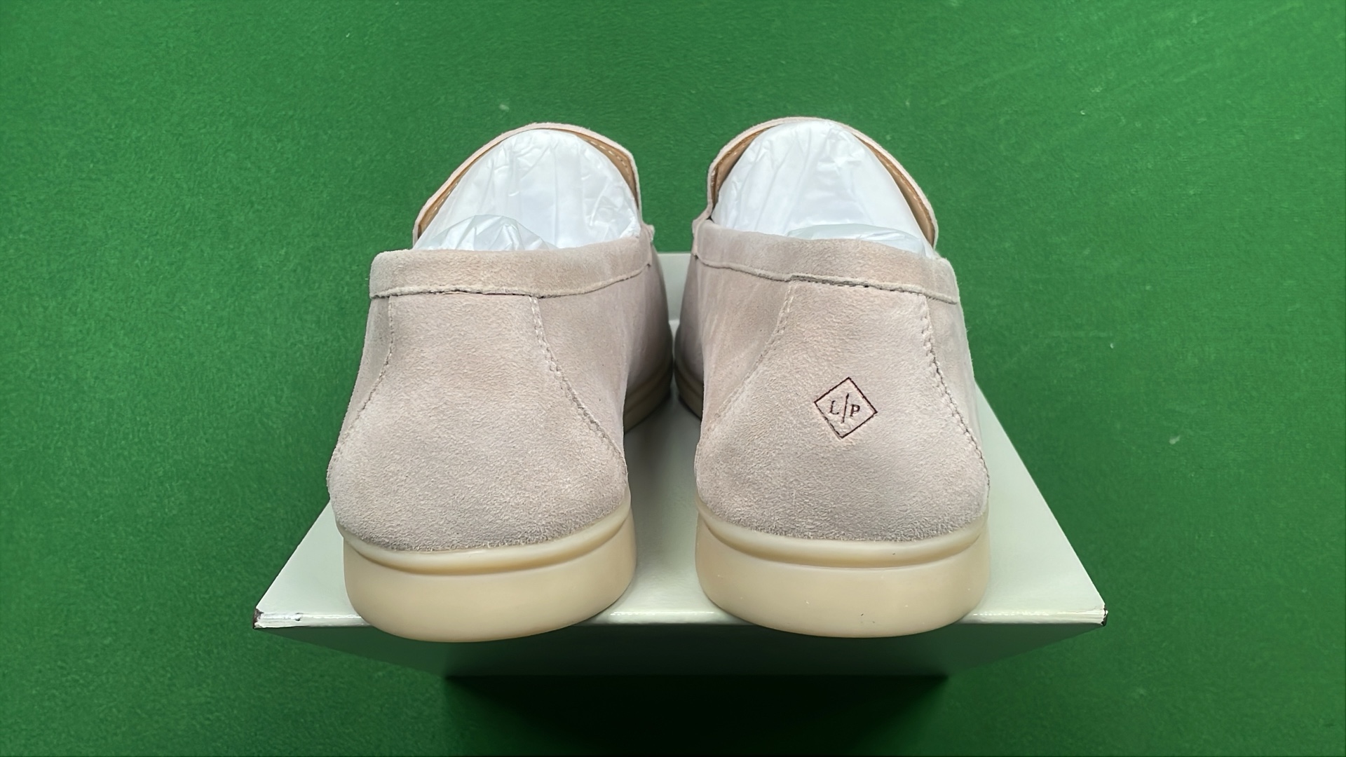 Beige Suede Loafers for Men