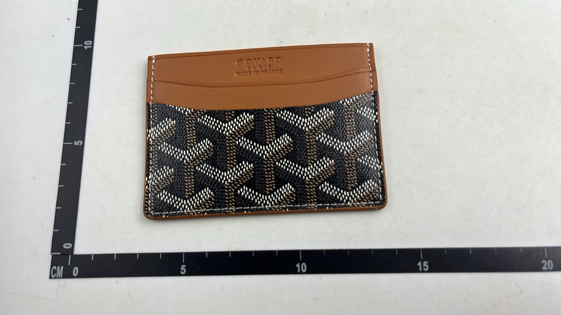 Goyard Orange Card Holder with Monogram Pattern