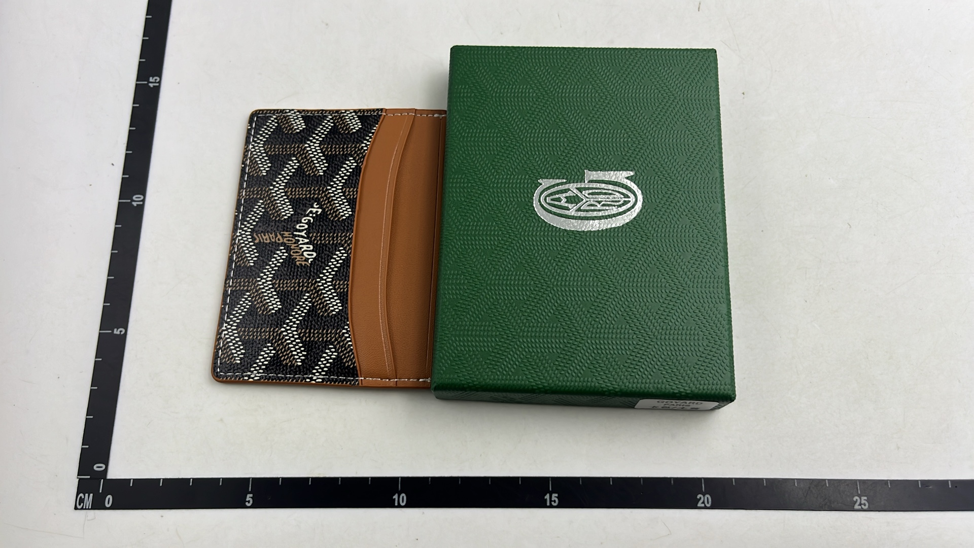 Goyard Orange Card Holder with Monogram Pattern
