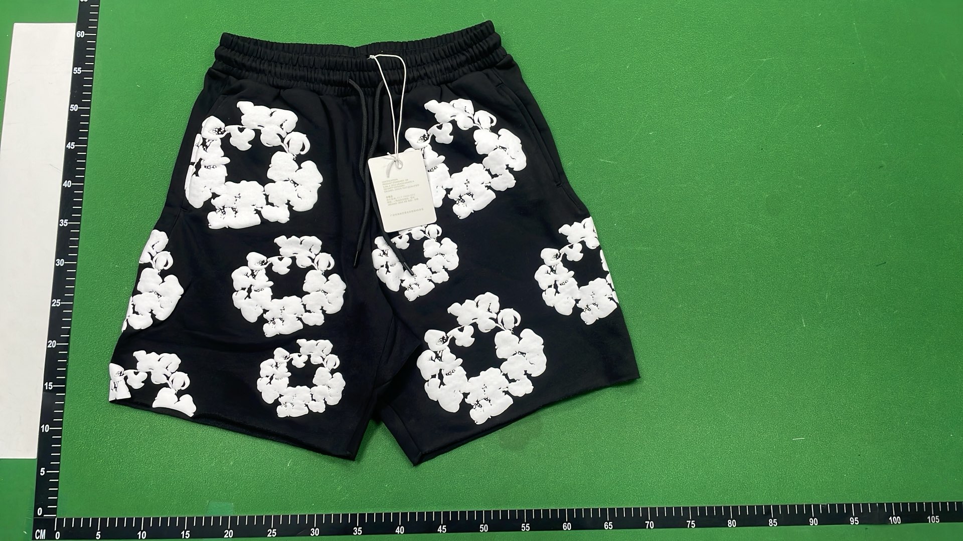 Black White Floral Print Shorts