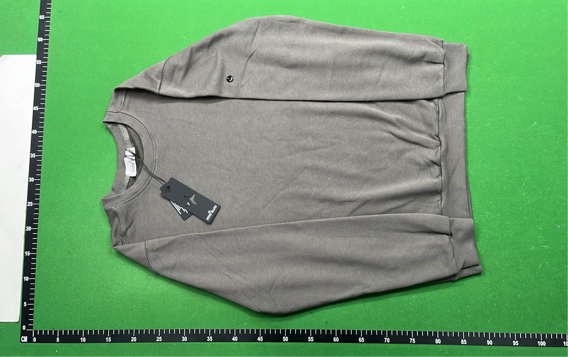 Beige Zip-Up Hoodie with Patch Logo