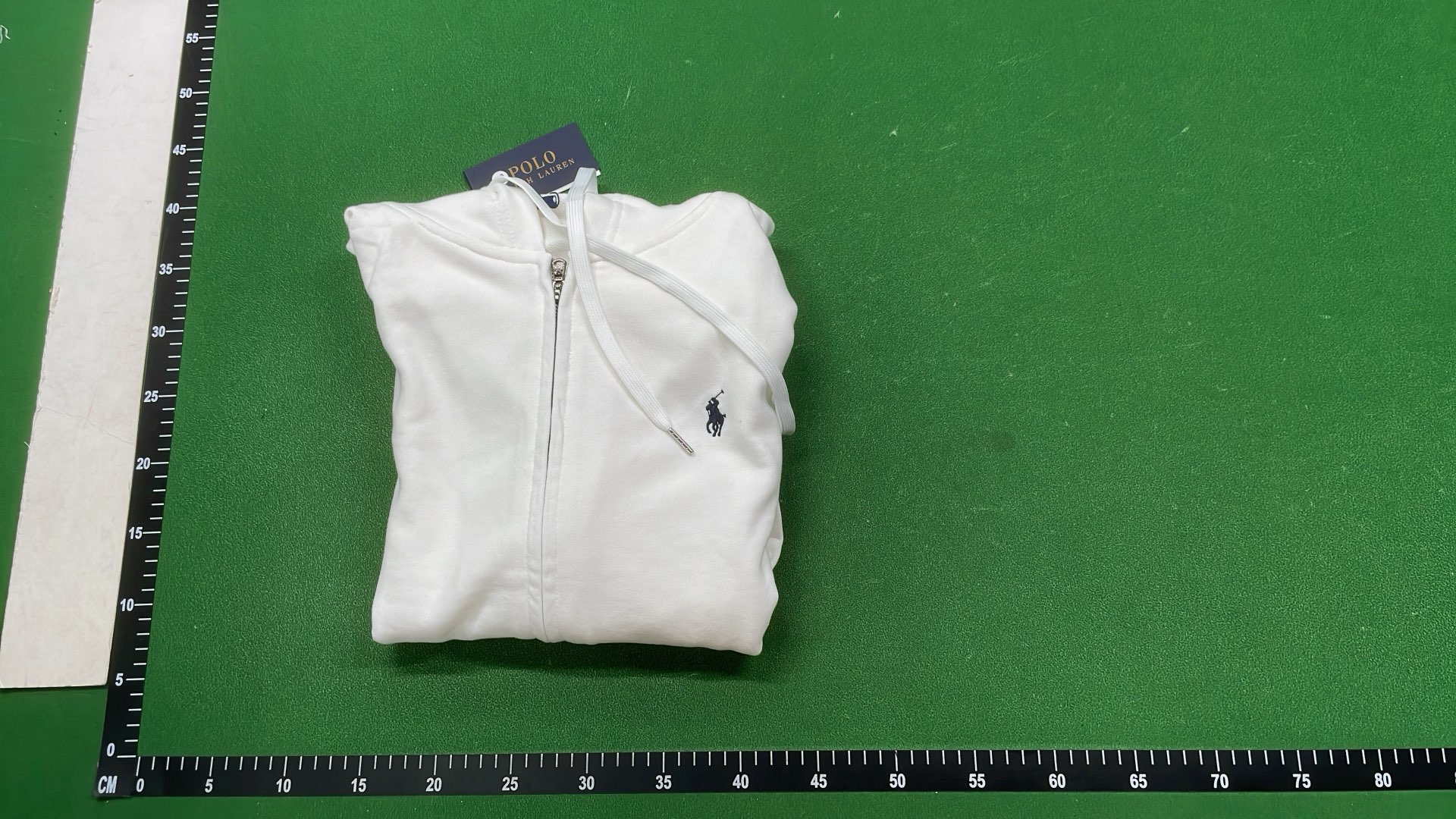 Navy Blue Full-Zip Hoodie with Red Pony Logo