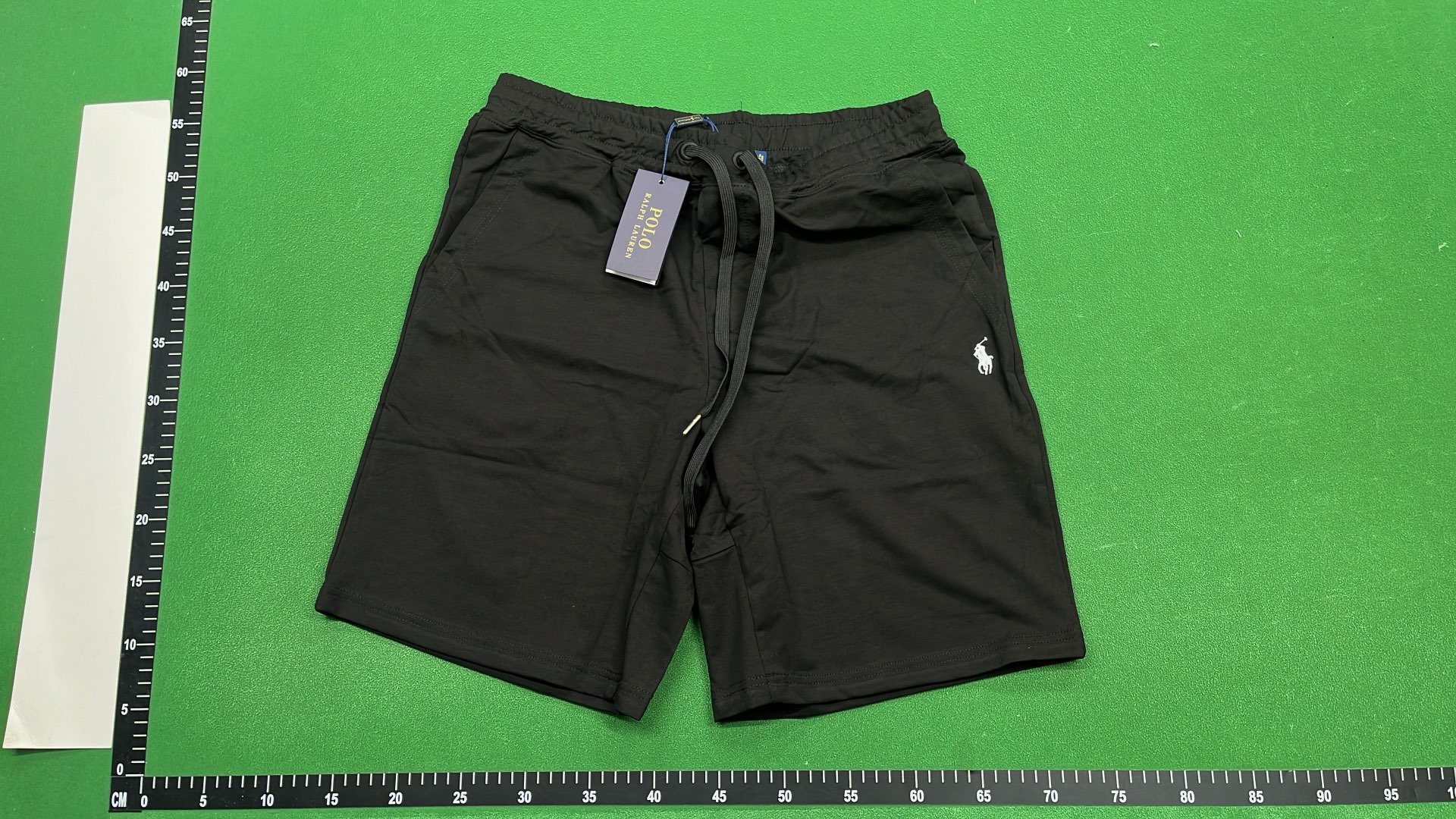 Men's Navy Blue Drawstring Shorts with White Trim