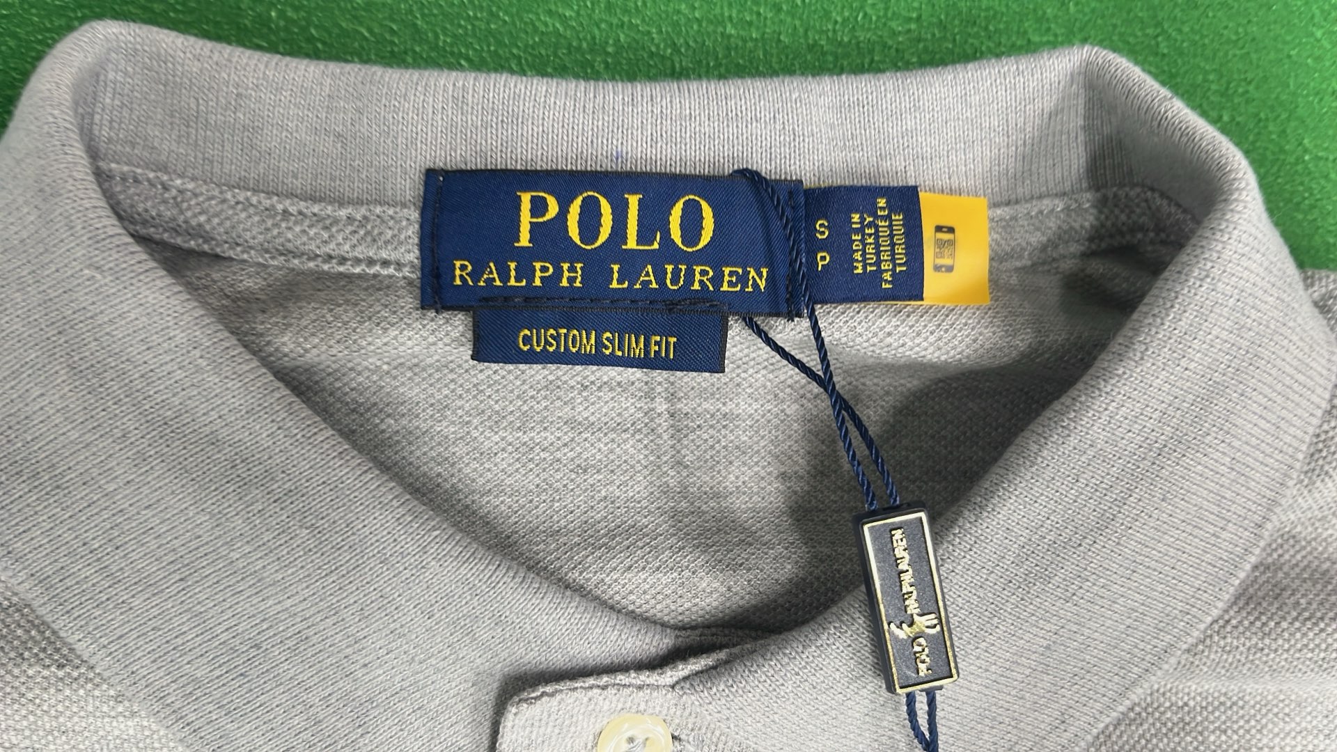 Men's Gray Polo Shirt with Classic Pony Logo