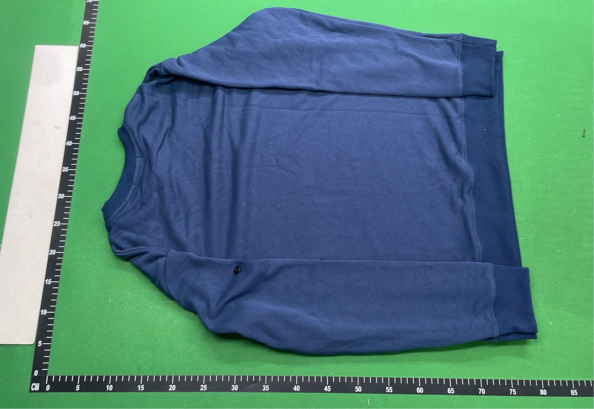 Olive Green Crewneck Sweatshirt with Patch Detail