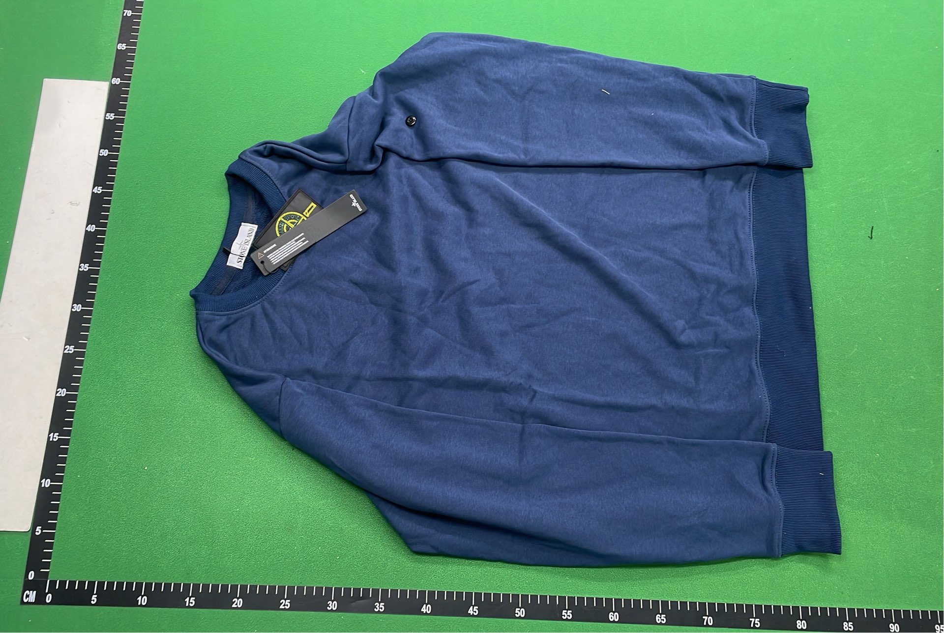 Olive Green Crewneck Sweatshirt with Patch Detail