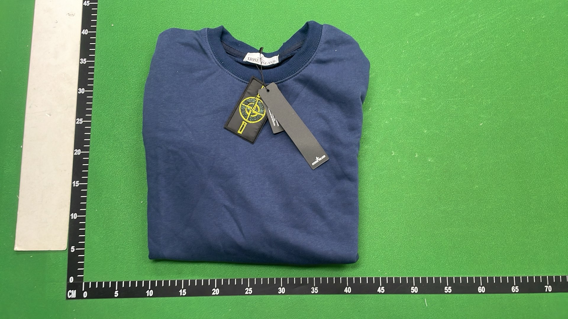 Olive Green Crewneck Sweatshirt with Patch Detail