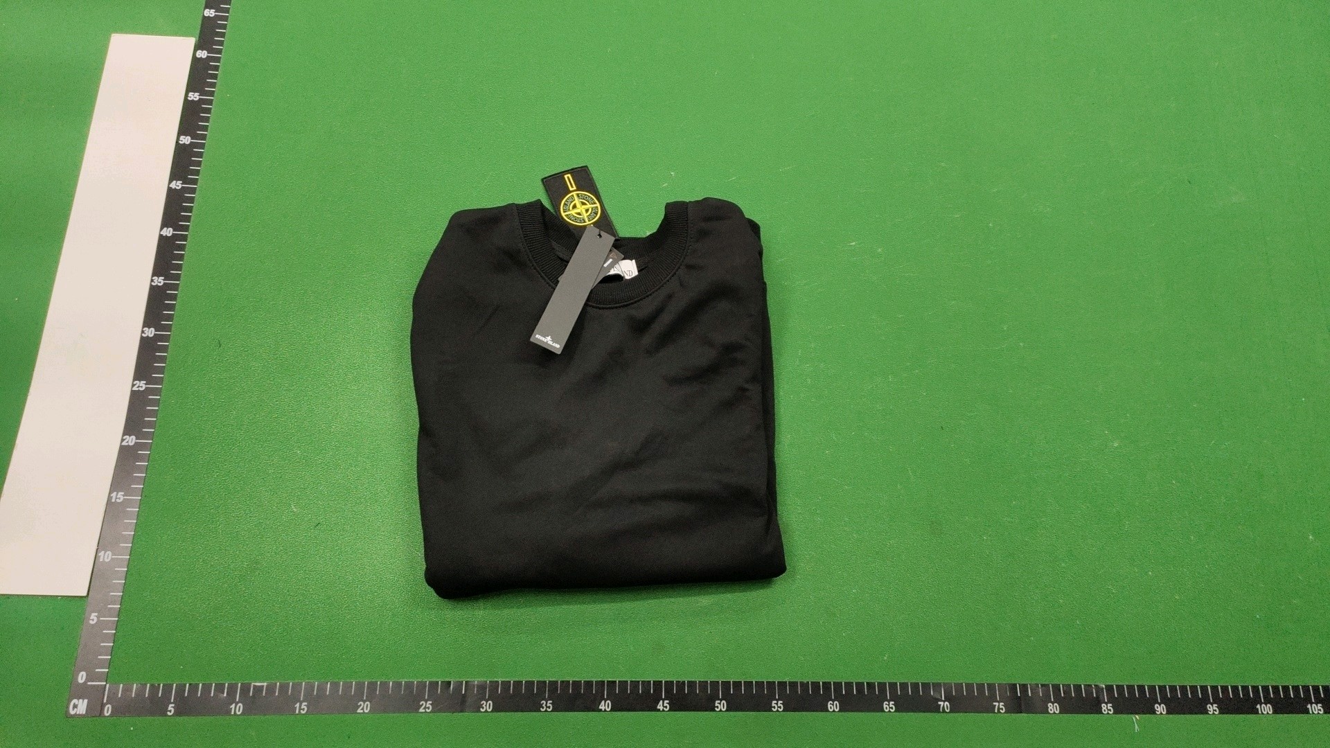 Olive Green Crewneck Sweatshirt with Patch Detail