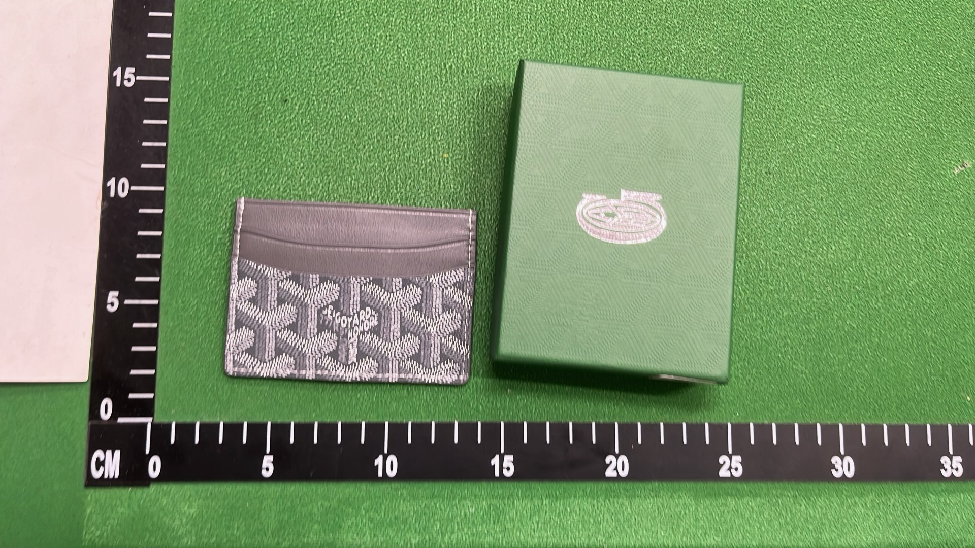 Goyard Card Holder with Signature Canvas and Leather Trim