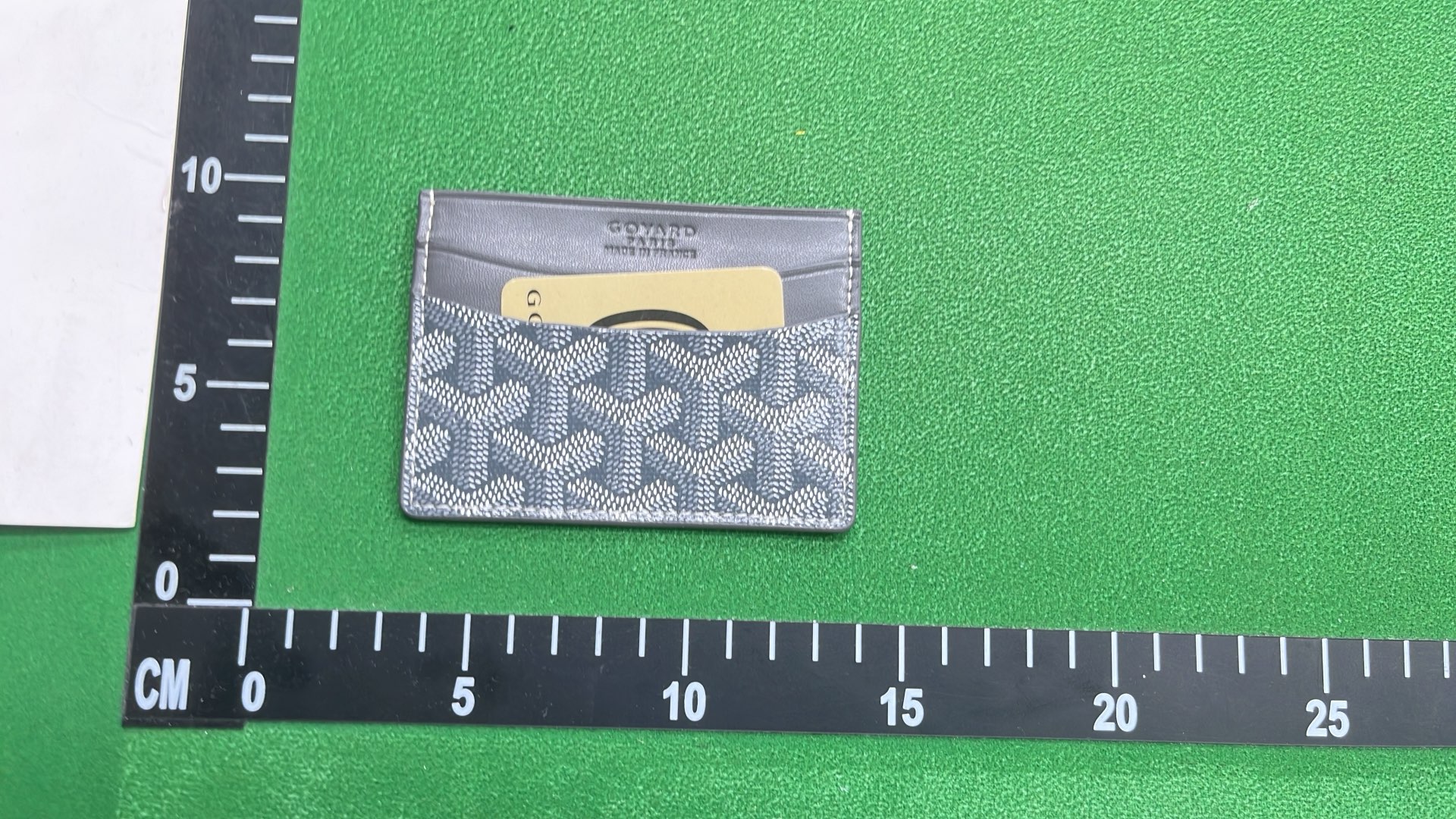 Goyard Card Holder with Signature Canvas and Leather Trim