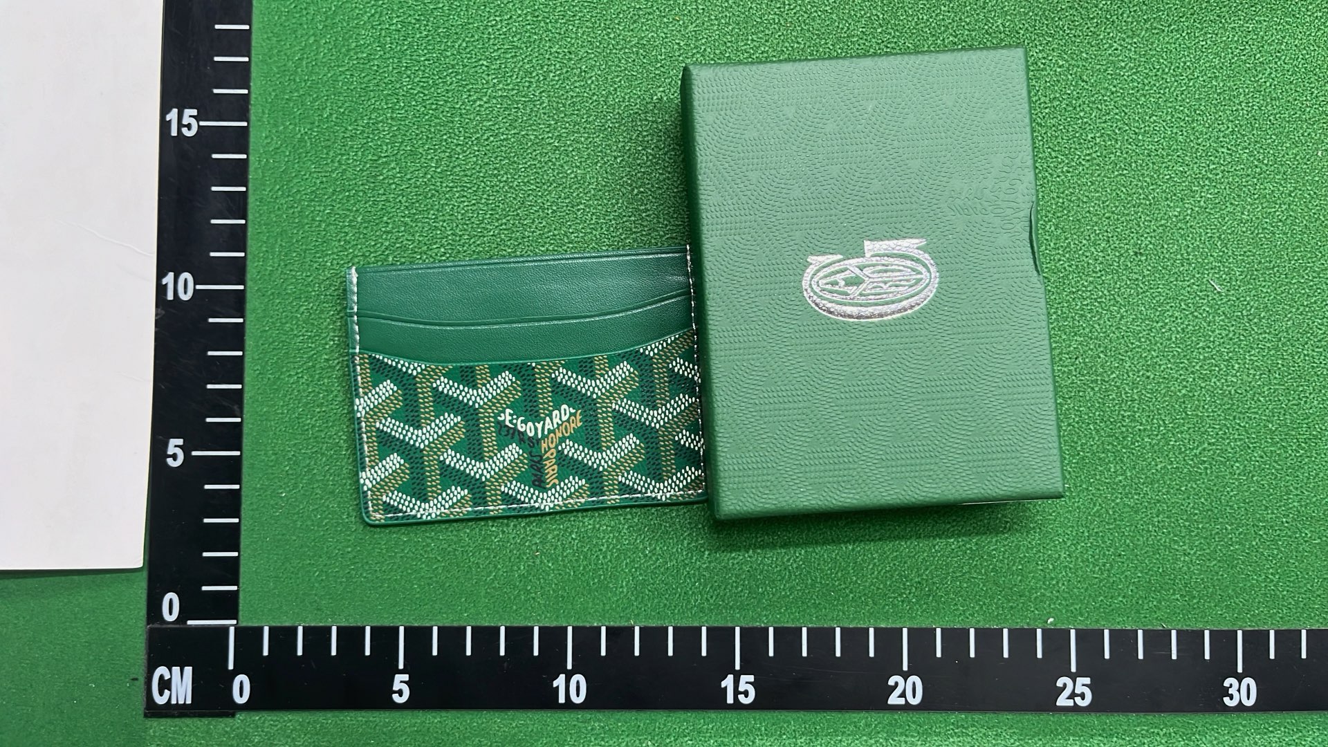 Goyard Card Holder with Signature Canvas and Leather Trim