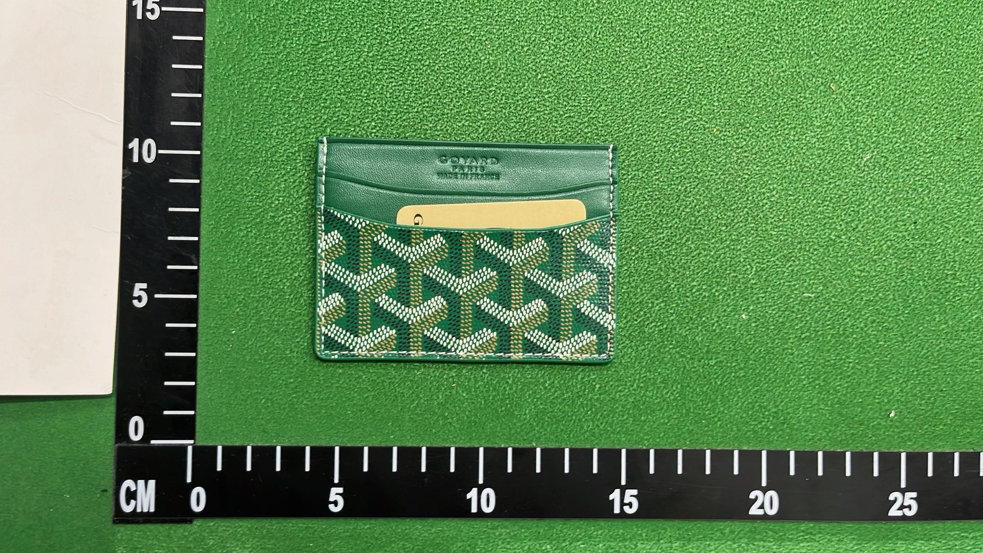 Goyard Card Holder with Signature Canvas and Leather Trim
