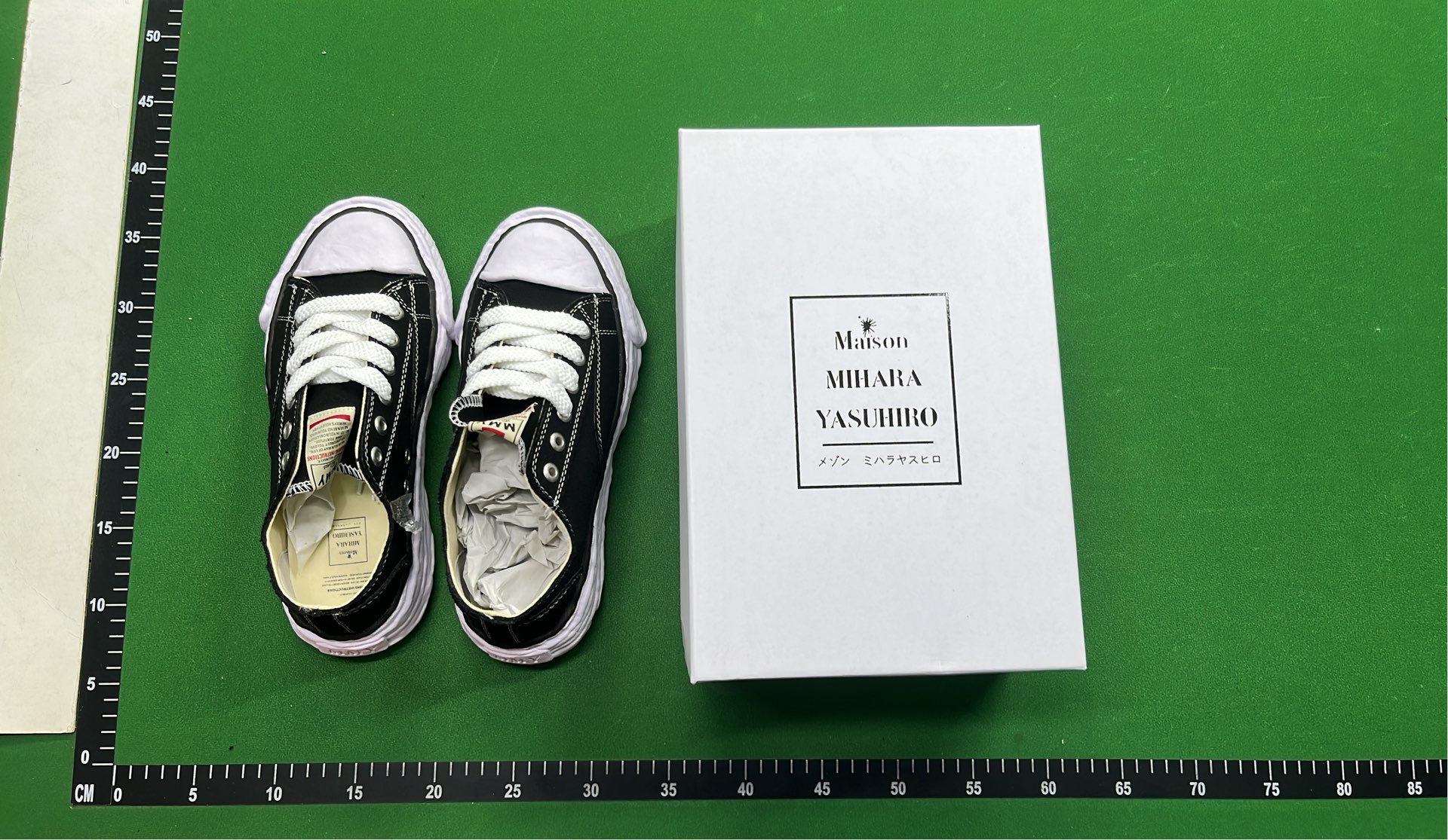 Black Canvas Low Top Sneakers with White Laces and Thick Sole