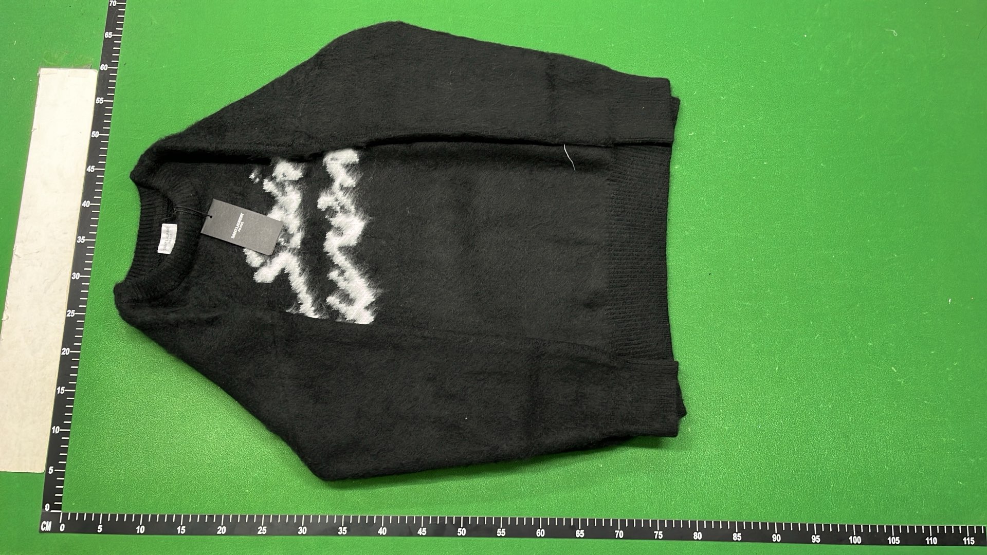 Black Graphic Sweater by Saint Laurent