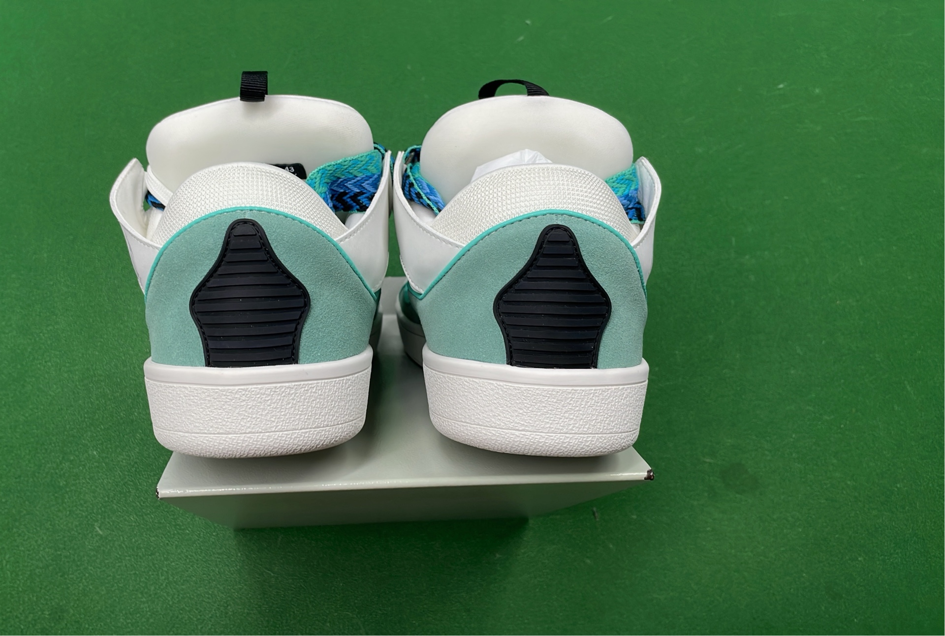 LANVIN Paris Houndstooth Pattern Sneakers with Bow Detail