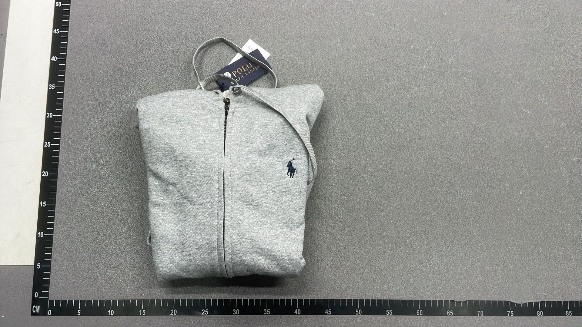 Polo Ralph Lauren Men's Gray Full-Zip Hoodie with Pony Logo