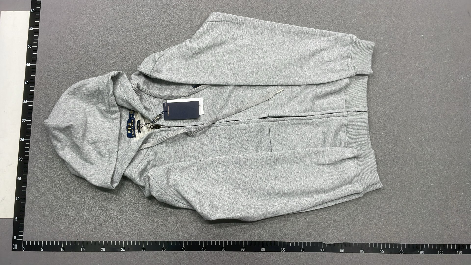 Polo Ralph Lauren Men's Gray Full-Zip Hoodie with Pony Logo