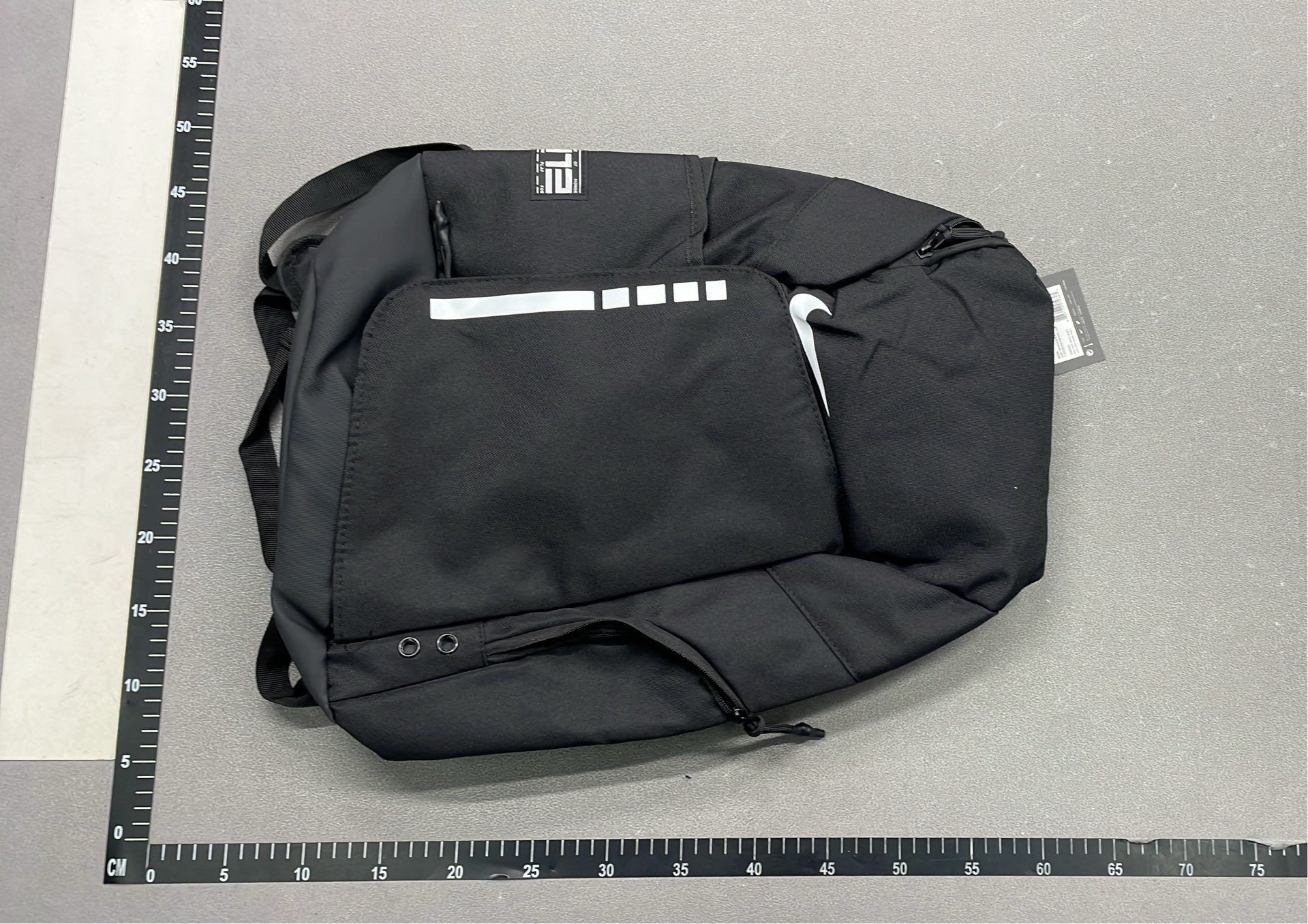 Black Backpack with Transparent Shoulder Straps