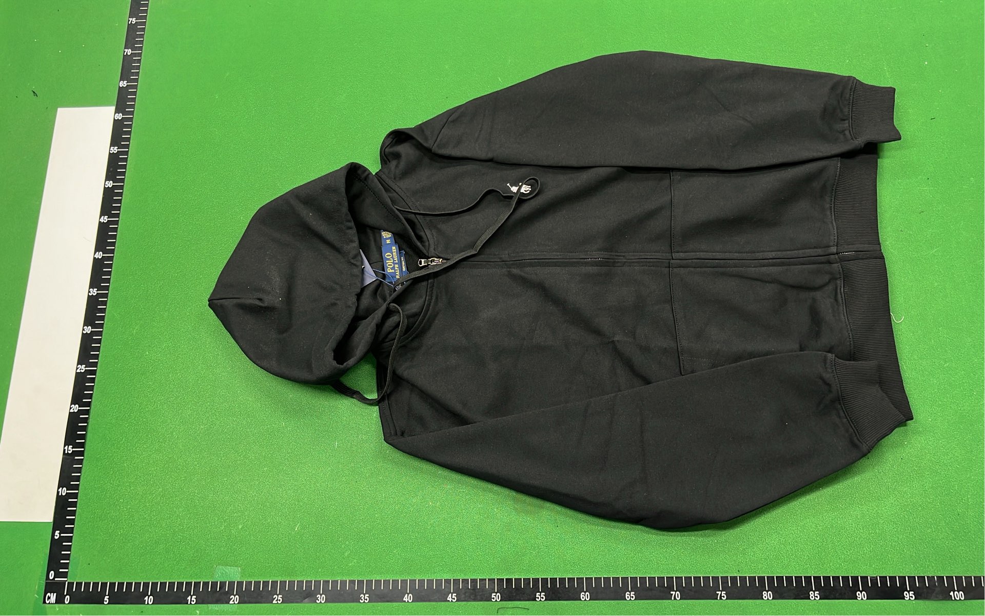 Men's Black Full-Zip Hoodie with Pony Logo