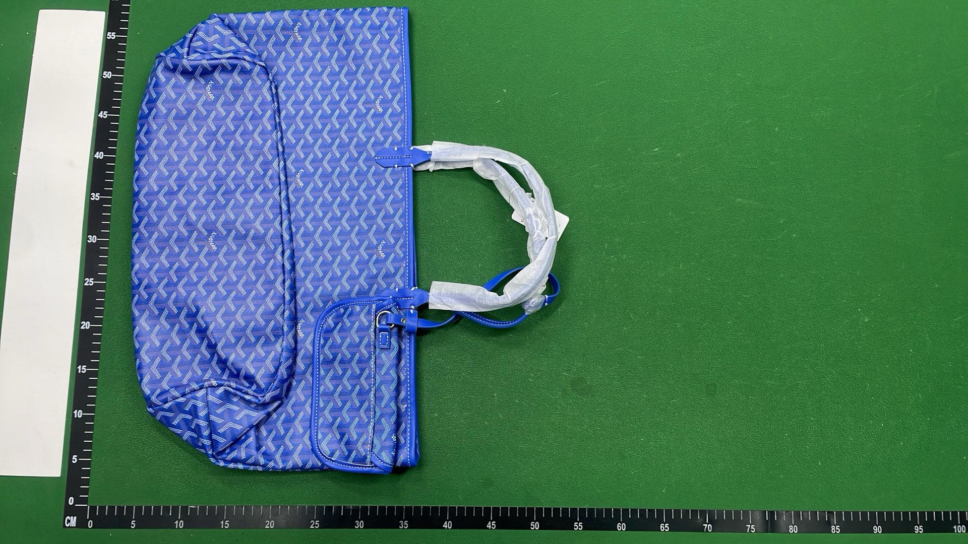 Goyard Green Tote Bag with Patterned Design