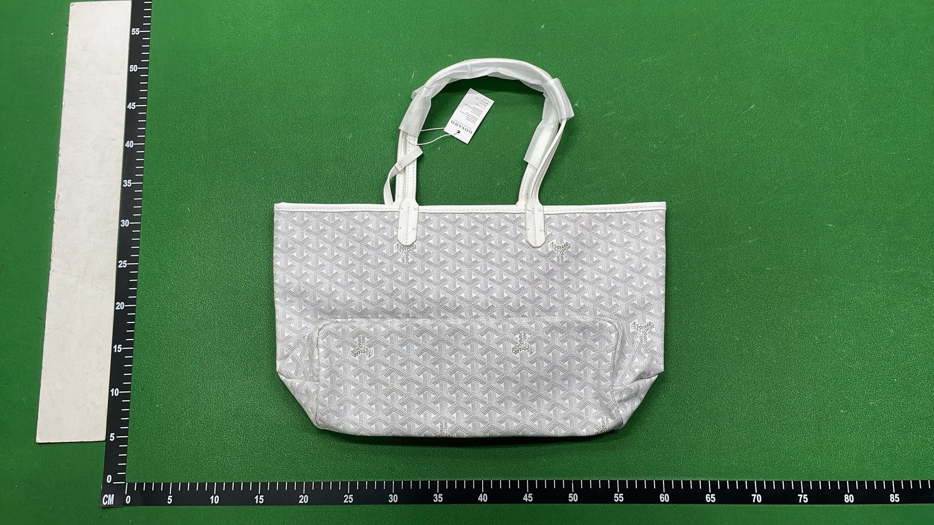 Goyard Green Tote Bag with Patterned Design