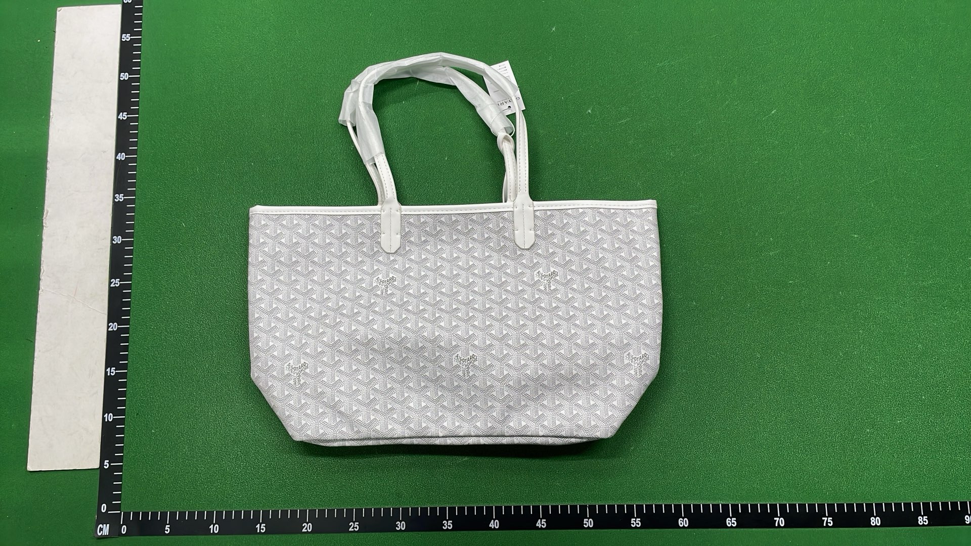 Goyard Green Tote Bag with Patterned Design