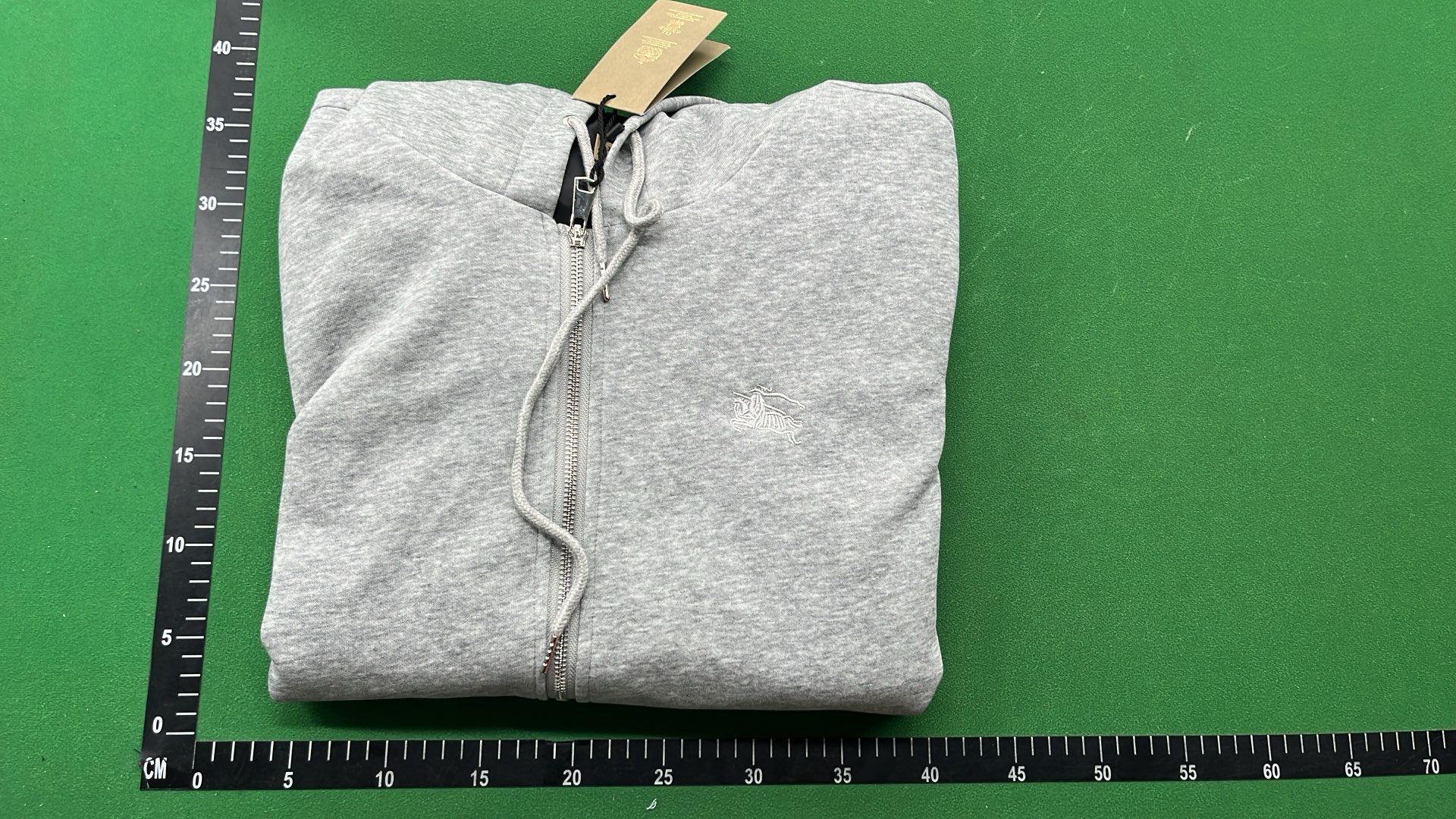 Black Hoodie with Check Lining Zip-Up Sweatshirt