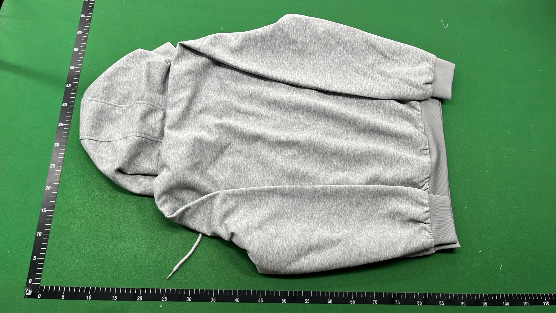 Black Hoodie with Check Lining Zip-Up Sweatshirt