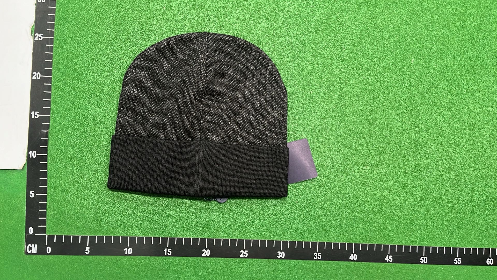 201# Blue Knit Beanie Hat with Logo Dust Bag